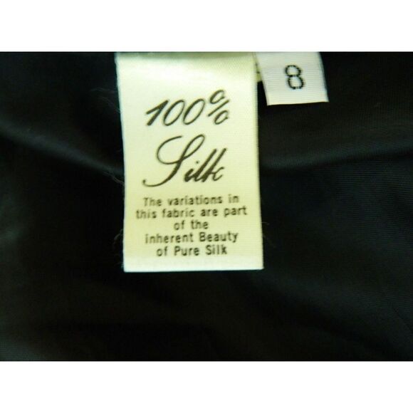 Vintage David Hayes Dress Vintage Black‎ Fuchsia Pink Silk Polka Dots Size 8 - Picture 12 of 12